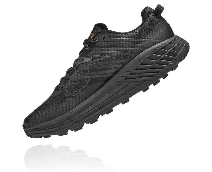 Zapatillas Trail Hoka One One Mujer - Speedgoat 4 Cny - Negras/Doradas - UOQ236847